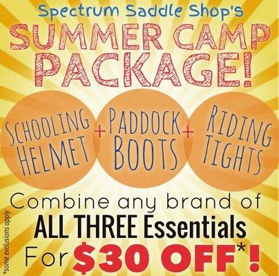 Summer Camp Package! $30 OFF!!