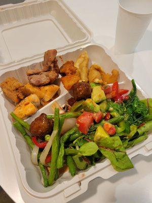 Currently at $9.99 a pound. Lots of veggies and protein/grain options.