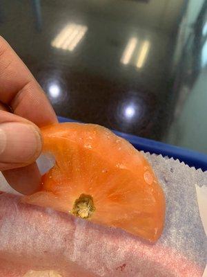 Tomato on my The Philly Cheesesteak