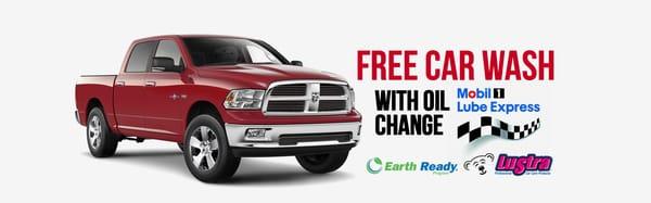 Free Car Wash with any Oil Change every day!