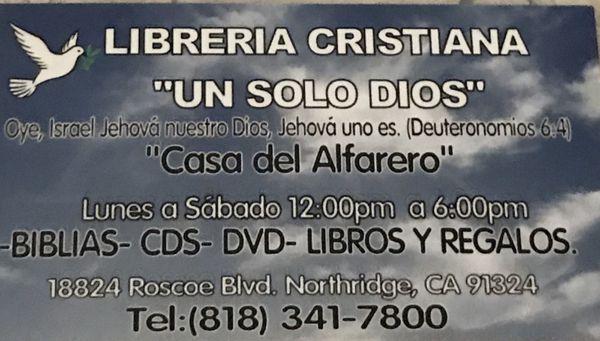 Libreria Cristiana Un Solo Dios