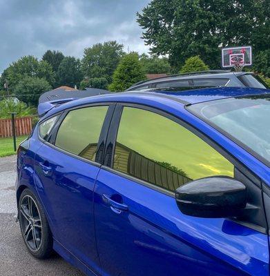 Gold Chrome Tint Install