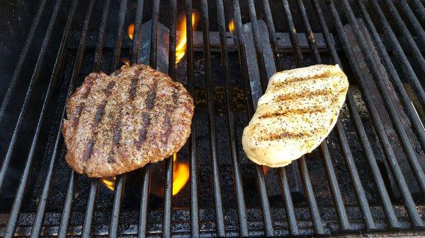 Fresh ground chuck, and their amazing chicken breast. Great place to get food for grilling.