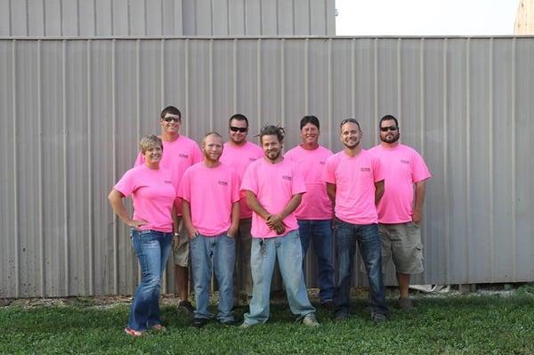 Cutting Edge Team Wearing Pink for Breast Cancer Awareness Month. The whole team wears pink for the month of October, so if y...