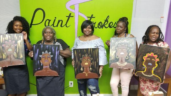 Brand Nubia Painting participants - Angelia McNeil was the instructor!