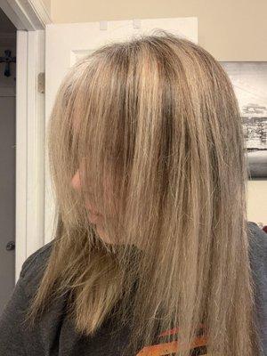 What I ended up with after 8 months of hair torture and empty promises.