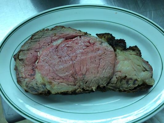 Delicious prime rib every Friday and Saturday night!