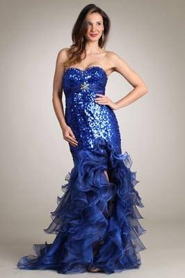 Sequins, rhinestones, Lace, HiLo Hems, Ruffles, Chiffon, Mermaid, Ballgowns, etc... we carry it all!