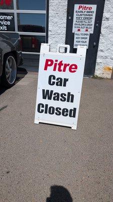 Once again the car wash is "closed" on one of the days they list as being open. It's always an excuse with these guys