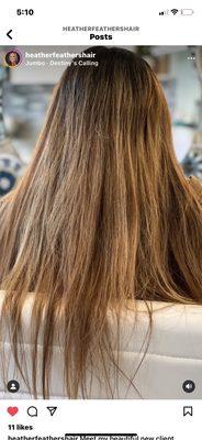 Heather Feathers Hair