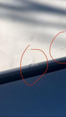 Bubbling in tint on driver side window