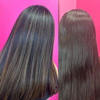 Natural caramel highlights