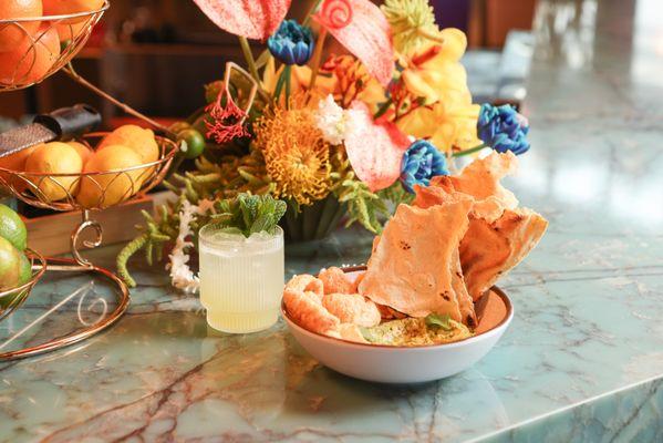 Jaguar Moon Margarita & guacamole