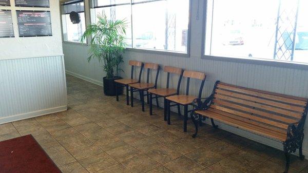 To go waiting area, ample and clean