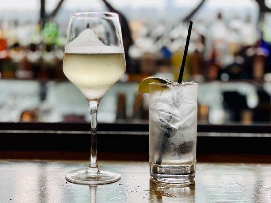 Prosecco and vodka soda