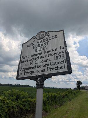 Ann Marwood Durant Historical Marker