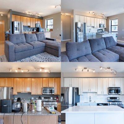 Kitchen before and after