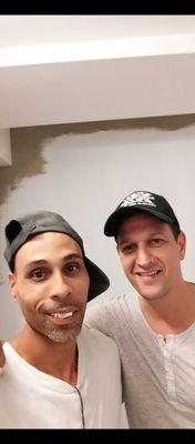 Josh Charles and I critiquing the project