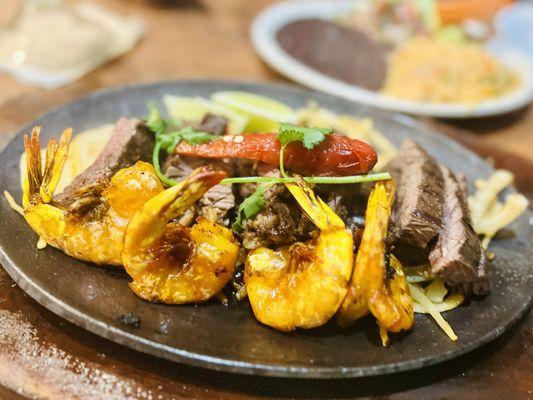 Shrimp and Beef Fajitas* for two