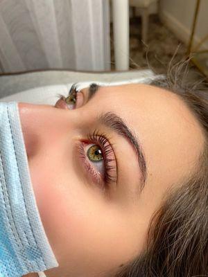 Lash lift and tint