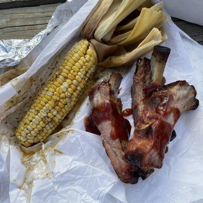Awesome ribs done in the old fashion way, super tender meat that fell right off the bones!