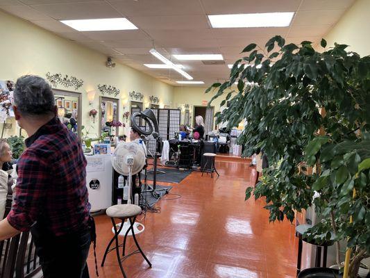 The internal look of the haircut studio