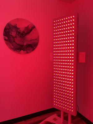 Red light therapy promotes healing and reduces inflammation through low-level red light exposure.