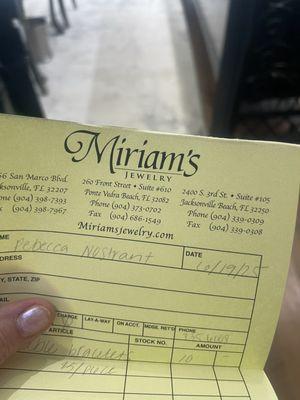Miriam's Jewelry