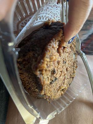 Apple cake, not worth seven dollars and didn't even taste like Apple, it taste like nut spice cake