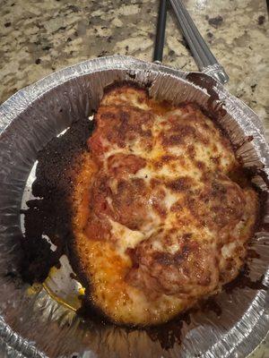 Burned meatballs for the THIRD time in a row. Called and spoke with Amber and she made all the excuses.