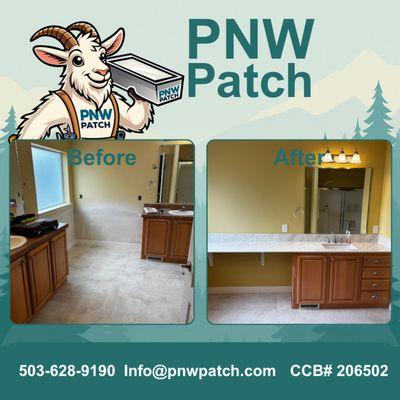 drywall repair after bathtub removal