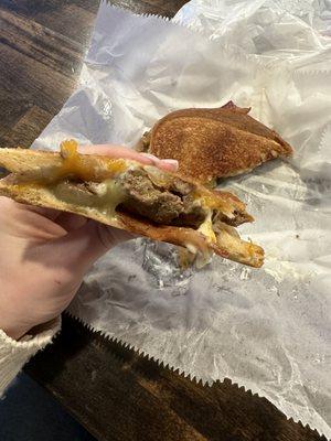 Steak and cheddar melt