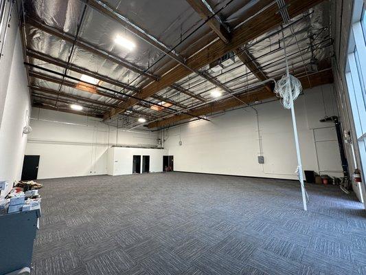 Carpet & paint complete.
Power poles installed and data ran.