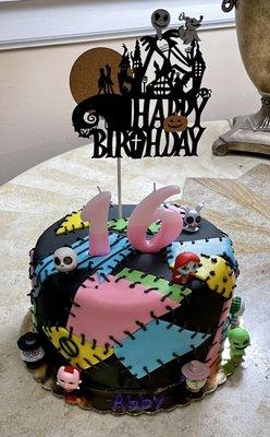 Nightmare Before Christmas Birthday Cake