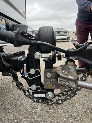 Installed a new towing shank and WDH.