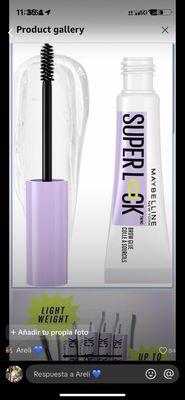 Producto mascarilla De cejas Super Buena Recomendada