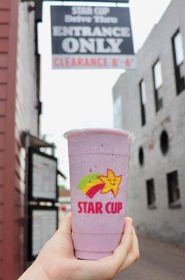 Taro smoothie at the Drive thru