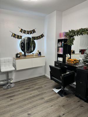 A place for your transformation: Lash and Brow station & Hair style chair