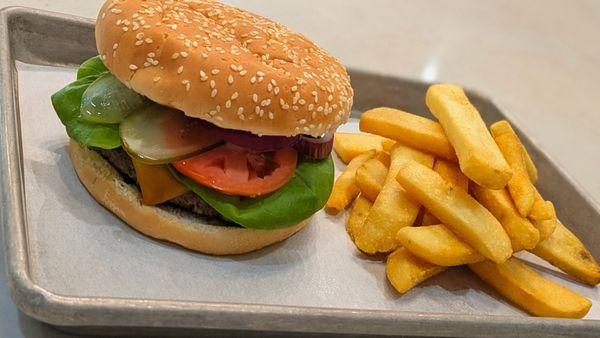 Classic Burger and Fries