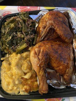 Half chicken dinner...good value!! Review coming...