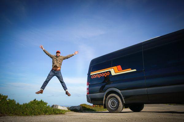 Our fully stocked campervans will make you jump for joy!