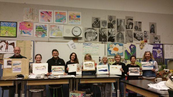 Watercolor Workshop painting Robert Bechtle