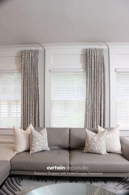 fabulous drapes coordinate with pillows and sofa