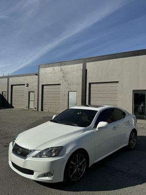 '08 Lexus IS 250 Tint
5% Rear
15% 2 Front
50% Windshield
Carbon Film Material