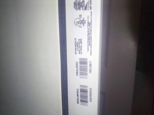 The model numbers in the inside as well