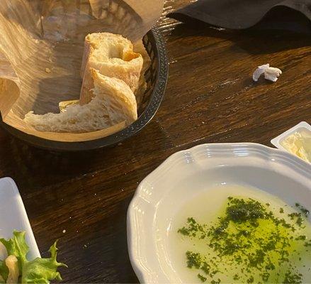 The bread was cold. I usually prefer it warm but some might like it like this.