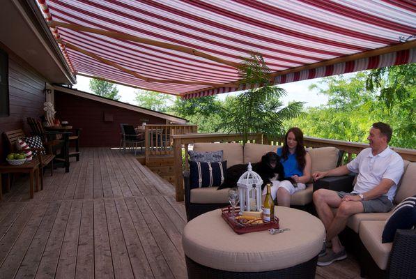 Enjoy a beautiful day under you new awning