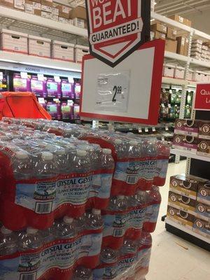 Water great deal. Better deal if ordered online using slick deals app