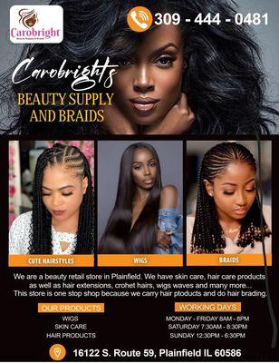 Carobright's Beauty supply & Braids