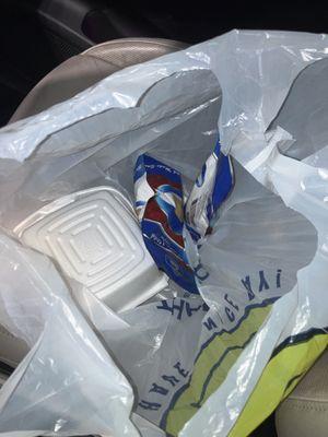 My bag of goodies from their ready made meals!